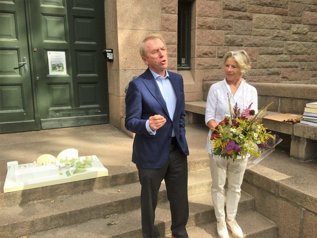 Jens Ulltveit Moe og Tone Lindheim er to av nøkkelpersonene bak det nye Klimahuset. Foto: Vegard Velle Jens Ulltveit Moe og Tone Lindheim er to av nøkkelpersonene bak det nye Klimahuset. Foto: Vegard Velle