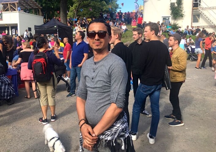 Karam Kifah Dhannoon Fathi har selv bodd på mottaket, og deltar for andre gang på festivalen. Foto: Live Drønen Karam Kifah Dhannoon Fathi har selv bodd på mottaket, og deltar for andre gang på festivalen. Foto: Live Drønen