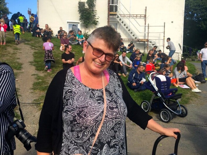 Norunn Farstad er på nabolagsfestivalen på Torshov for første gang. Foto: Live Drønen Norunn Farstad er på nabolagsfestivalen på Torshov for første gang. Foto: Live Drønen