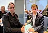 Byutviklingsbyråd Anita Leirvik North (H) og Magnus Birkelund (Frp) under høring om Røabadet i Rådhuset. Foto: Arnsten Linstad