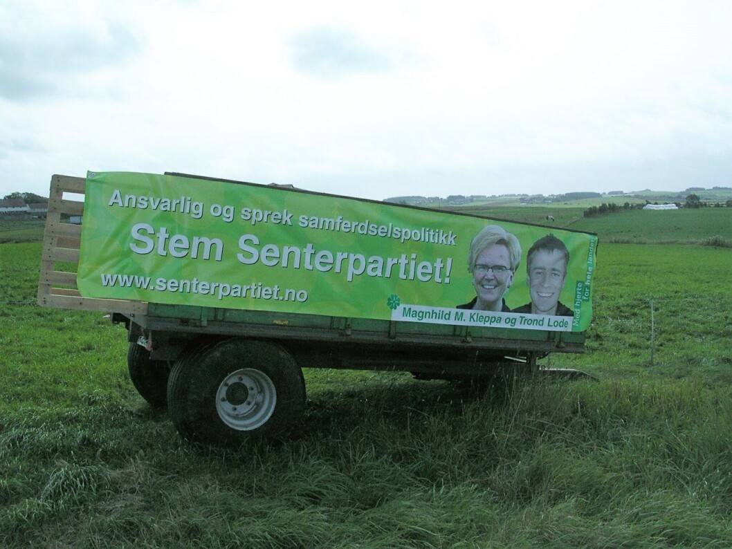 Fra Senterpartiets valgkamp i 2005. Illustrasjonsfoto: Wikipedia Fra Senterpartiets valgkamp i 2005. Illustrasjonsfoto: Wikipedia