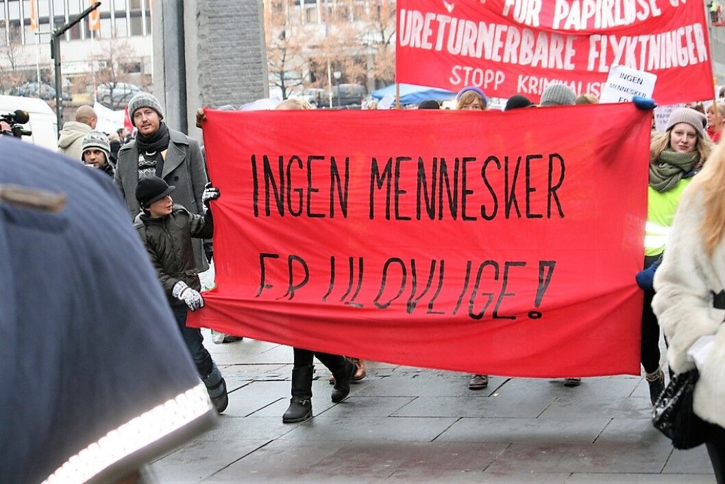 Ingen mennesker er ulovlige. Foto: GGAADD/Flickr Ingen mennesker er ulovlige. Foto: GGAADD/Flickr