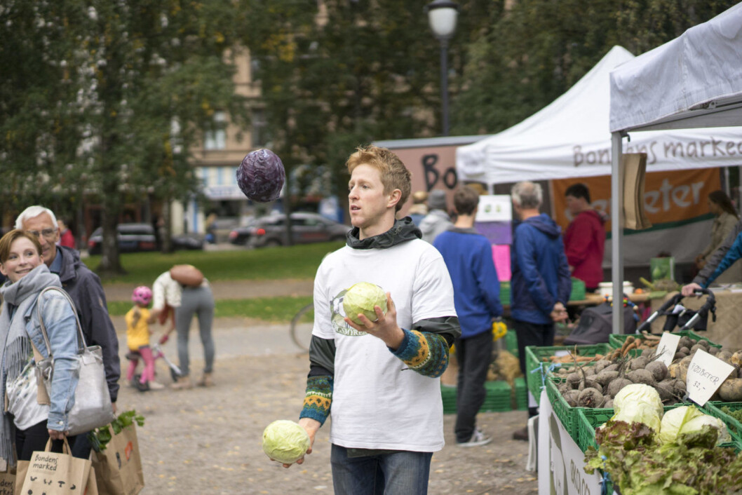 Fra Bondens Marked under en tidligere Økouke i Oslo. Foto: Økouka Fra Bondens Marked under en tidligere Økouke i Oslo. Foto: Økouka