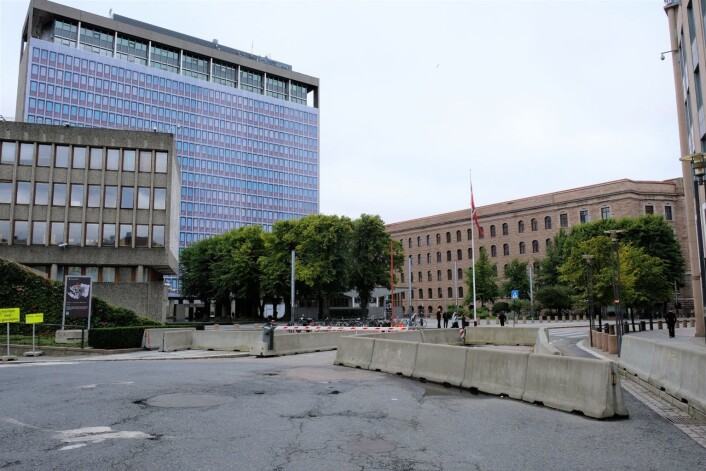 Plan- og bygningsetaten ønsker at sikringstiltakene rundt det nye regjeringskvartalet skal bli så lite synlige som mulig. Foto: Christian Boger Plan- og bygningsetaten ønsker at sikringstiltakene rundt det nye regjeringskvartalet skal bli så lite synlige som mulig. Foto: Christian Boger