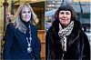 Ordfører Anne Lindboe (H) med ordførerkjede i Stortinget Merete Agerbak-Jensen (H) foran trikk Stortorvet Stortorget Foto: Elvina Vladi Kvisle