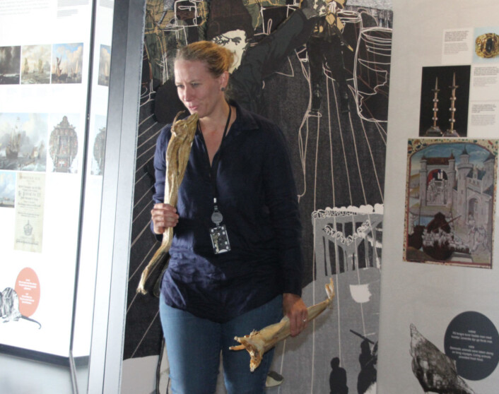 Heidi Thöni Sletten, som hadde med seg en skikkelig tørr tørrfisk. Foto: Hans Magnus Borge Heidi Thöni Sletten, som hadde med seg en skikkelig tørr tørrfisk. Foto: Hans Magnus Borge