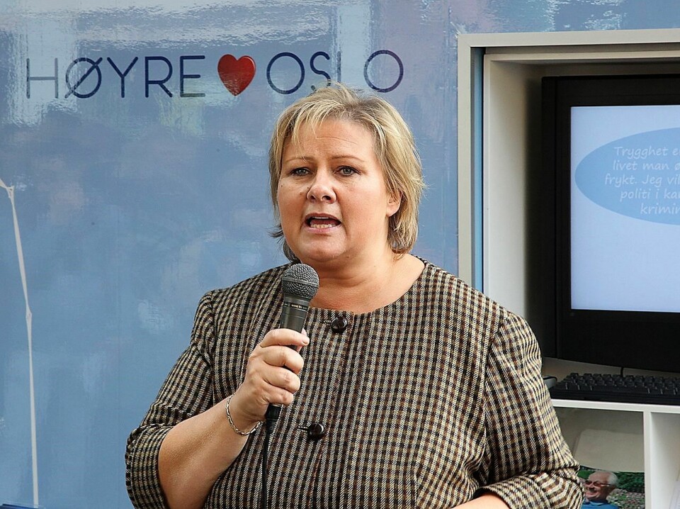 Byrådet mener Erna Solberg-regjeringen har skylda for at Oslo kommune ikke oppfyller klimamålet om 50 prosent lavere utslipp av CO2. Foto: Wikipedia