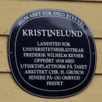 Kristinelundveien har navnet etter universitetsbibliotekar Fredrik Wilhelm Keysers sommervilla. Foto: Hans Magnus Borge