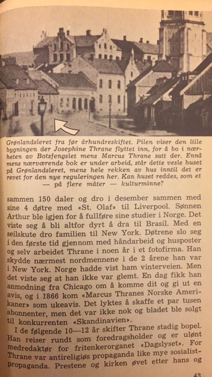 Et historisk bilde av Grønlandsleiret 28. Fra Aksel Zachariassens "Fra Marcus Thrane til Martin Tranmæl" (1962). Et historisk bilde av Grønlandsleiret 28. Fra Aksel Zachariassens "Fra Marcus Thrane til Martin Tranmæl" (1962).