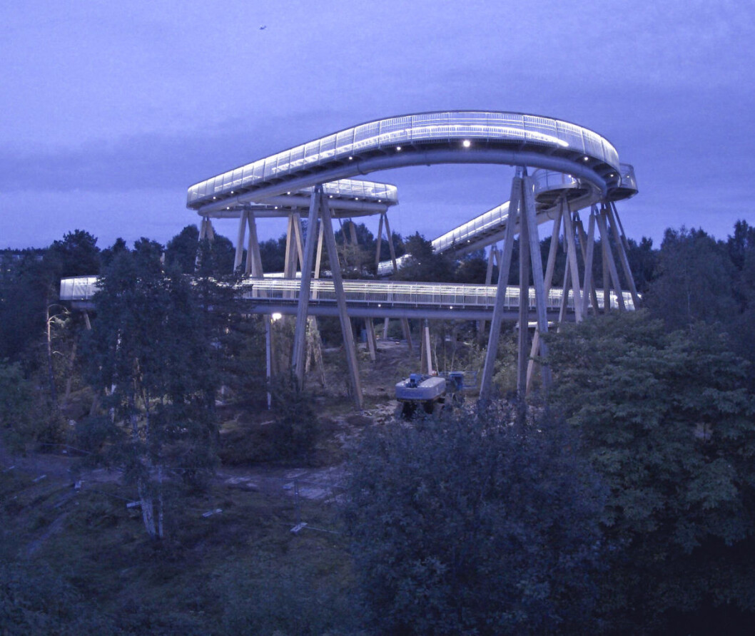 Stovnertårnet er 15 meter høyt og 260 meter langt. Foto: Bymiljøetaten Stovnertårnet er 15 meter høyt og 260 meter langt. Foto: Bymiljøetaten