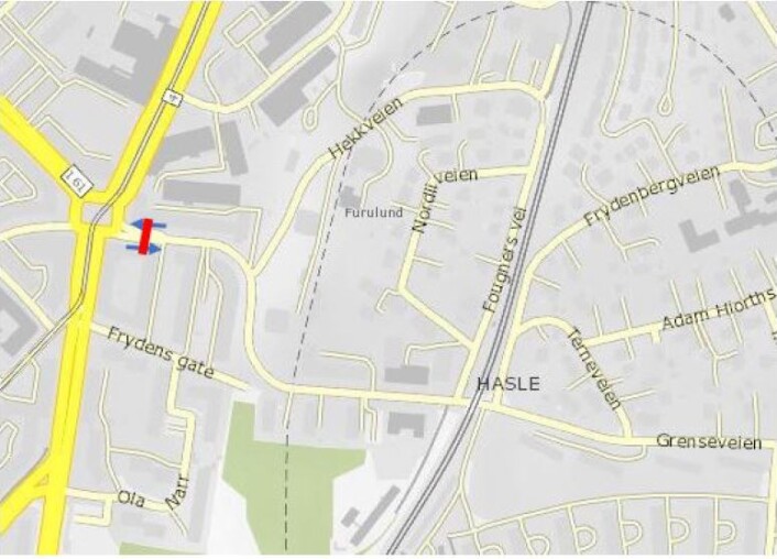 Foreslått bomstasjon i Grenseveien, ved Carl Berners plass. Illustrasjon: Statens vegvesen Foreslått bomstasjon i Grenseveien, ved Carl Berners plass. Illustrasjon: Statens vegvesen