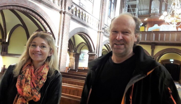 Daglig leder i Paulus og Sofienberg menighet, Eleni Maria Stene og prosjektleder Morten Haugan i Paulus kirke. Foto: Anders Høilund Daglig leder i Paulus og Sofienberg menighet, Eleni Maria Stene og prosjektleder Morten Haugan i Paulus kirke. Foto: Anders Høilund