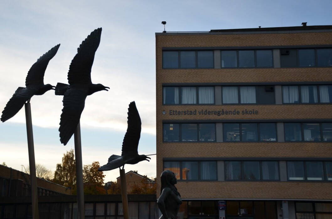 Etterstad videregående skole kan bli videoovervåket og få politihunder, om Oslo Høyre får det som de vil. Foto: Morten Lauveng Jørgensen Etterstad videregående skole kan bli videoovervåket og få politihunder, om Oslo Høyre får det som de vil. Foto: Morten Lauveng Jørgensen