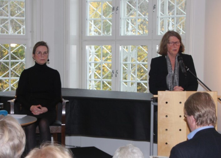 Holocaustsentererets direktør Guri Hjeltnes understreket betydningen av boken om Villa Grande. Foto: Hans Magnus Borge Holocaustsentererets direktør Guri Hjeltnes understreket betydningen av boken om Villa Grande. Foto: Hans Magnus Borge