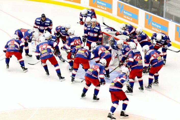 Vålerenga hockey foran kamp. Foto: Atle Enersen Vålerenga hockey foran kamp. Foto: Atle Enersen