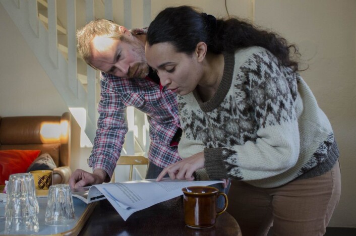 Mattias Cantzler og Hanan Benammar har et kommunalt atelier, så lenge det varer. Foto: Morten Lauveng Jørgensen Mattias Cantzler og Hanan Benammar har et kommunalt atelier, så lenge det varer. Foto: Morten Lauveng Jørgensen