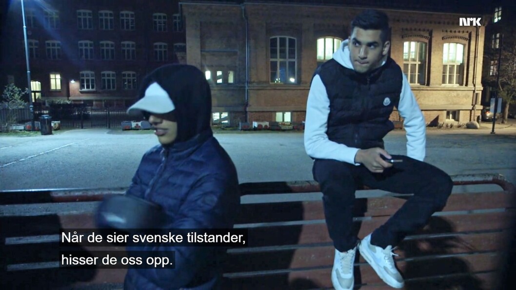 - Vi skal vise dem norske tilstander, sier ungdommer på Tøyen. Skjermdump: NRK - Vi skal vise dem norske tilstander, sier ungdommer på Tøyen. Skjermdump: NRK