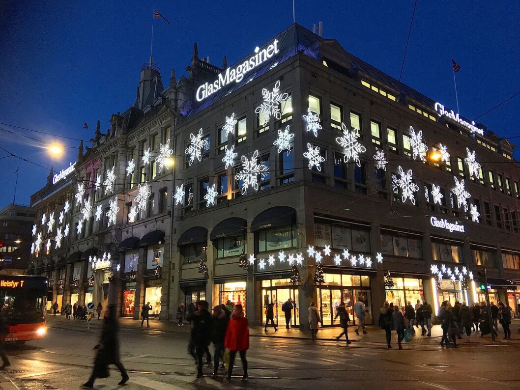 Glasmagasinet er pyntet til jul. Foto: WIkimedia Commons Glasmagasinet er pyntet til jul. Foto: WIkimedia Commons