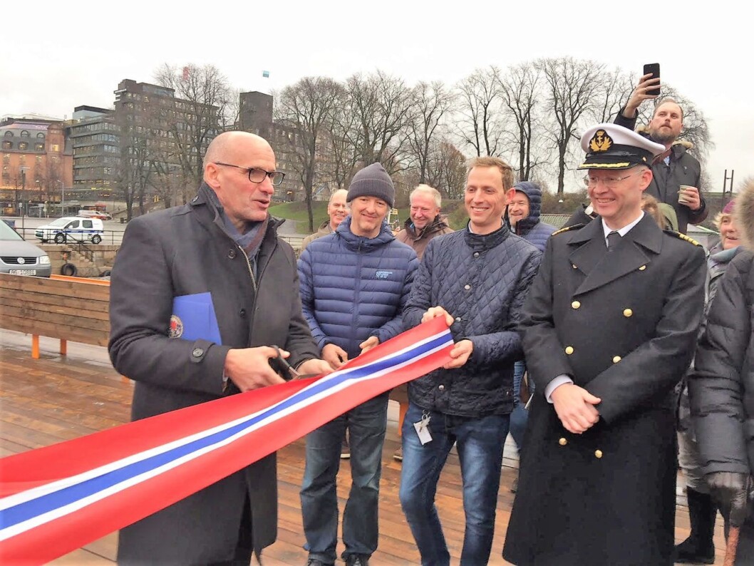 Næringsbyråd Geir Lippestad åpnet Rådhusbrygge 2, etter lang tids restaurering. Foto: Oslo havn Næringsbyråd Geir Lippestad åpnet Rådhusbrygge 2, etter lang tids restaurering. Foto: Oslo havn