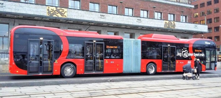 En av de nye elbussene i Oslo. Foto: Irina Anca Tanase En av de nye elbussene i Oslo. Foto: Irina Anca Tanase