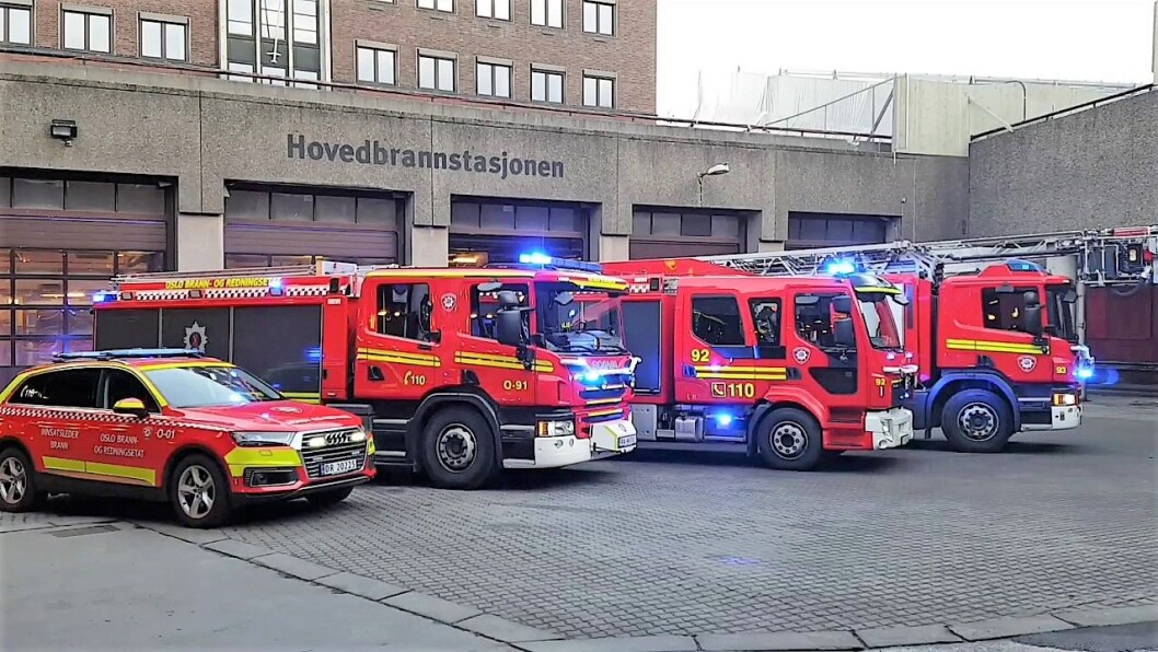 I dag er sentrum stasjon og hovedbrannstasjonen i Oslo lokalisert her, ved regjeringskvartalet. Foto: Brann Losen / Youtube I dag er sentrum stasjon og hovedbrannstasjonen i Oslo lokalisert her, ved regjeringskvartalet. Foto: Brann Losen / Youtube