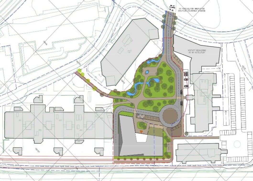 Tegning hentet fra planforslaget. Illustrasjon: Lund + Slaatto Arkitekter AS for Entra Eiendom AS Tegning hentet fra planforslaget. Illustrasjon: Lund + Slaatto Arkitekter AS for Entra Eiendom AS