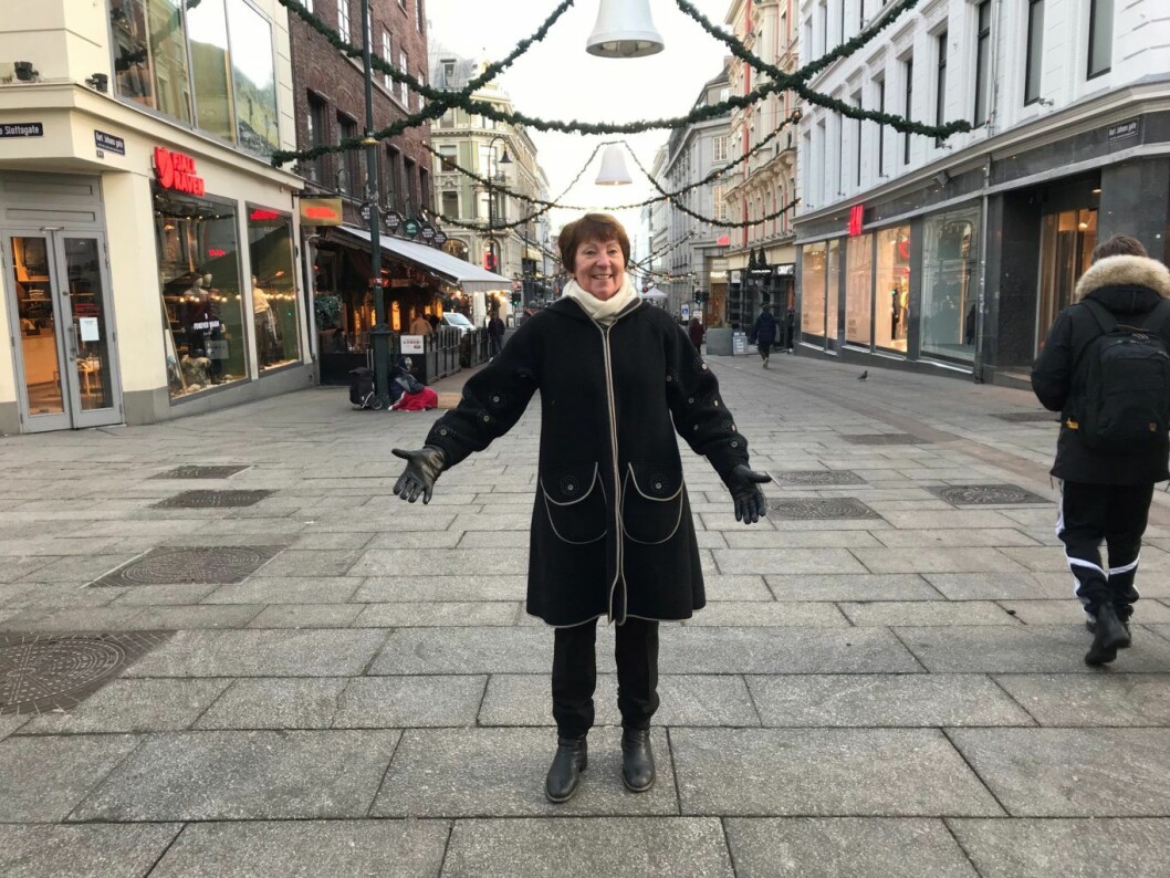 Ordfører Marianne Borgen forteller om store vansker med å være fotgjenger i byen om dagen. Foto: Oslo SV