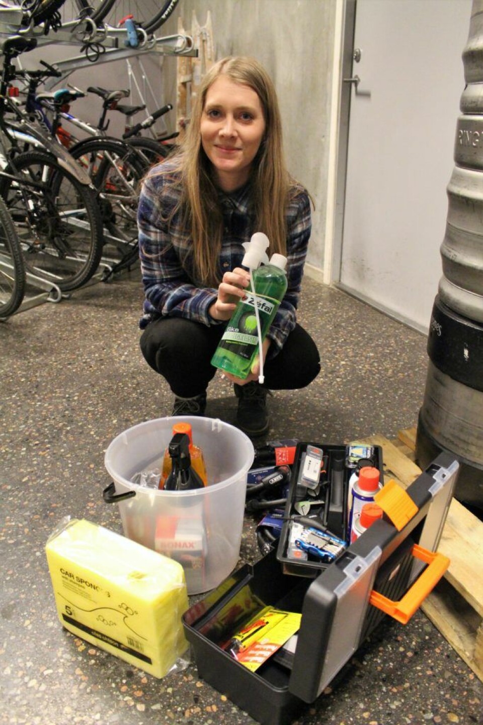 Mari Klundby er sykkelansvarlig på burgerstedet. Foto: Roar Løkken