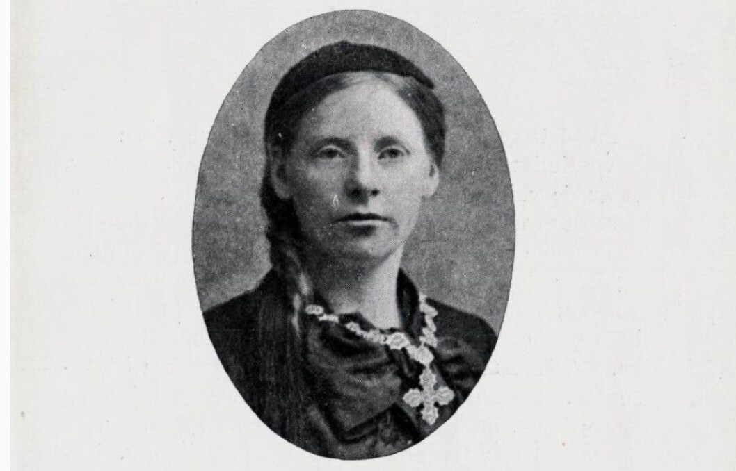 Portrett av Ólafía Jóhannsdóttir. Foto fra boken av Mirjam Devold, 1930, De ulykkelige venn Portrett av Ólafía Jóhannsdóttir. Foto fra boken av Mirjam Devold, 1930, De ulykkelige venn