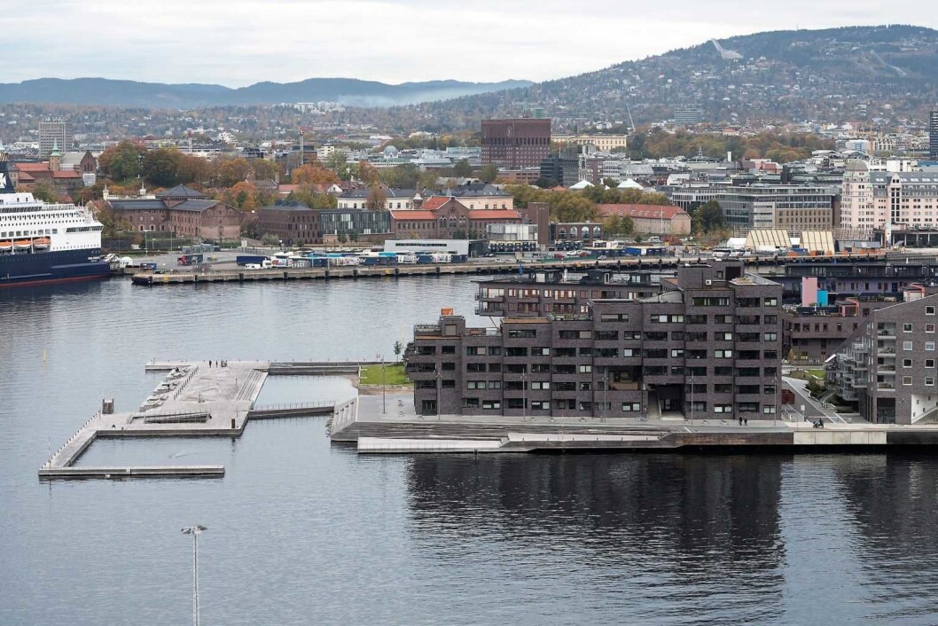 Det er her på østsiden av Sørenga den nye småbåthavna vil bli bygget. Foto: Annar Bjørgli Det er her på østsiden av Sørenga den nye småbåthavna vil bli bygget. Foto: Annar Bjørgli