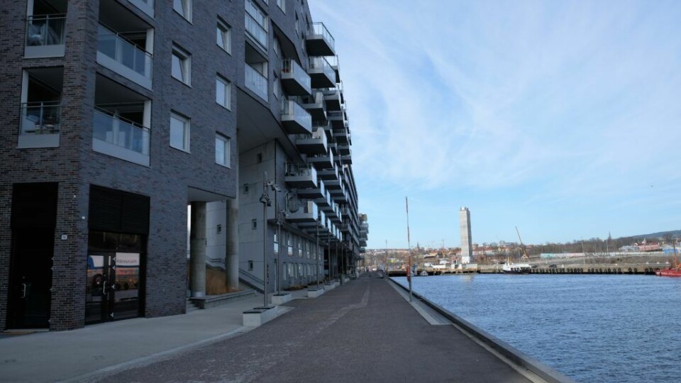 Østsiden av Sørenga, hvor den nye småbåthavna kanskje skal bygges. Foto: Christian Boger