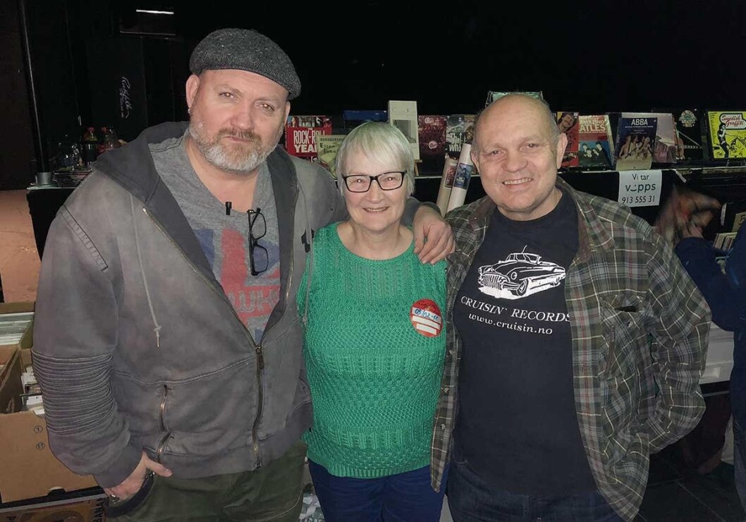 «The original three» som startet platmessen: (fra venstre) Knut Akselsen, Ingeborg Strømsæther (enken etter initiativtaker Arve Strømsæther) og Rune Halland. Foto: John Berge, Videomagasinet «The original three» som startet platmessen: (fra venstre) Knut Akselsen, Ingeborg Strømsæther (enken etter initiativtaker Arve Strømsæther) og Rune Halland. Foto: John Berge, Videomagasinet