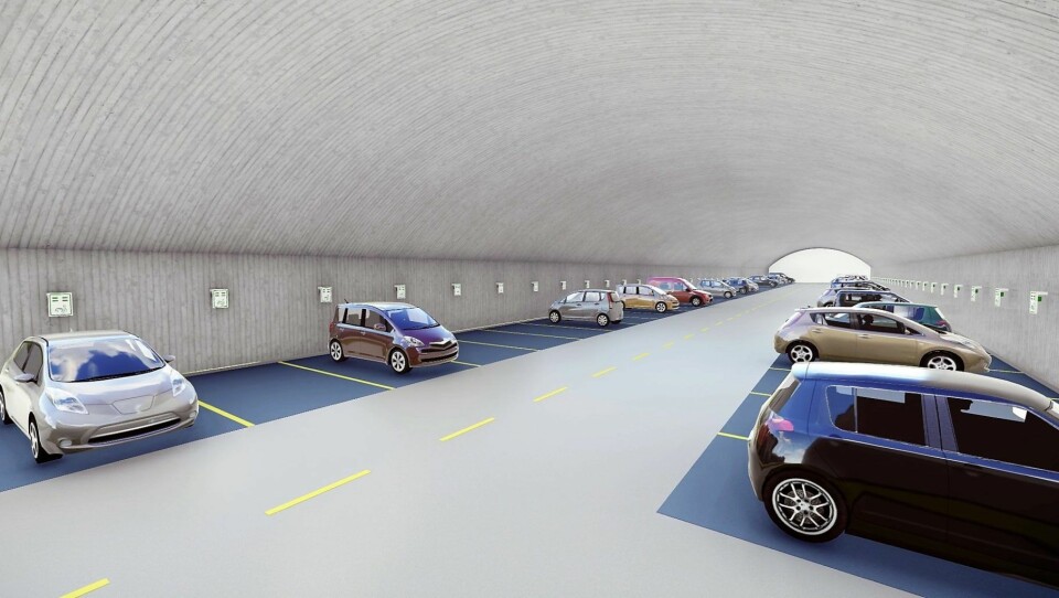 – Det er ingenting grønt ved å bygge 600 parkeringsplasser midt i byen, mener Arne Haabeth. Illustrasjon: Grønnere Oslo