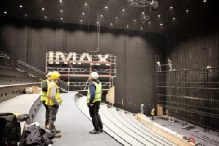 IMAX-salen i Odeon Oslo under konstruksjon. Foto: Odeon Kino IMAX-salen i Odeon Oslo under konstruksjon. Foto: Odeon Kino