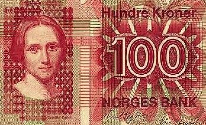 Camilla Collett på seddel fra Norges Bank Camilla Collett på seddel fra Norges Bank