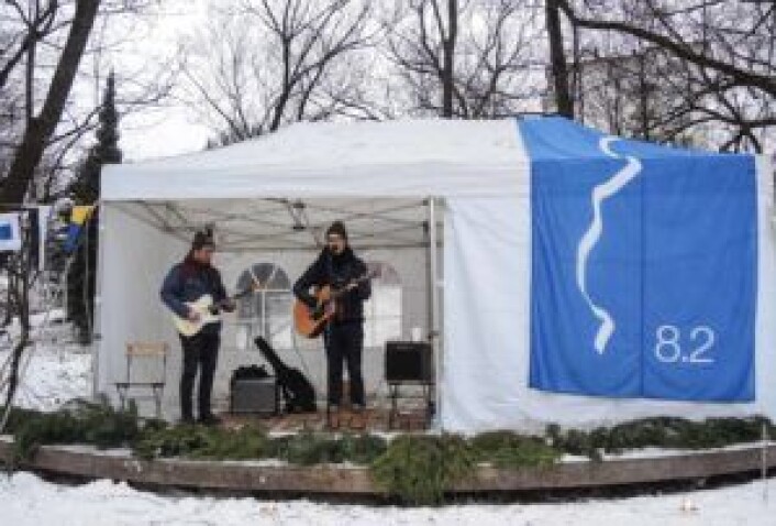 Minikonsert på Lilleborg torg på Første lørdag i desember-dagen. Foto: Lilleborg torg Minikonsert på Lilleborg torg på Første lørdag i desember-dagen. Foto: Lilleborg torg