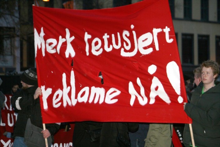 Fra markering mot retusjert reklame. Foto: Danmichaelo / Wikimedia Fra markering mot retusjert reklame. Foto: Danmichaelo / Wikimedia