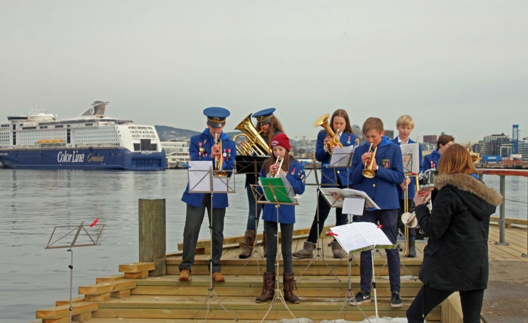 Når det skjer noe på Bygdøy, er Bygdøy skoles musikkorps på pletten. Foto: Hans M. Borge Når det skjer noe på Bygdøy, er Bygdøy skoles musikkorps på pletten. Foto: Hans M. Borge