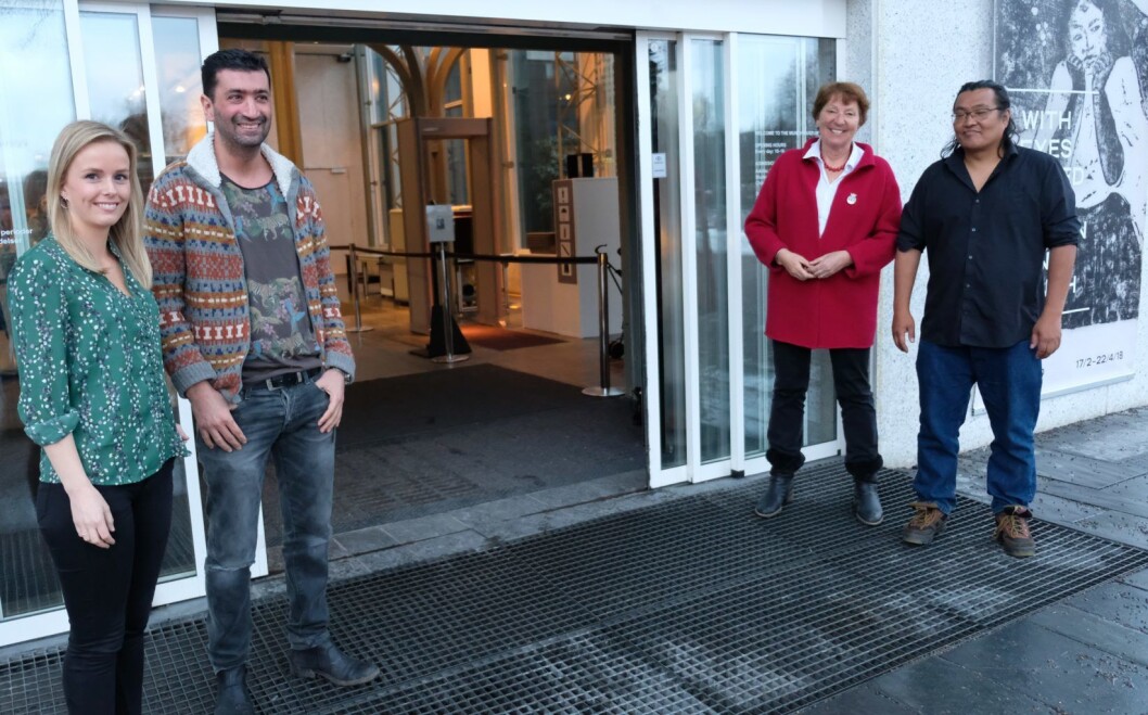 Hedda Torgersen, Mohamed Farris, Marianne Borgen og Ole Pedersen ønsker å åpne Munchmuseet for barn og unge når Munch flytter i 2021. Foto: Christian Boger Hedda Torgersen, Mohamed Farris, Marianne Borgen og Ole Pedersen ønsker å åpne Munchmuseet for barn og unge når Munch flytter i 2021. Foto: Christian Boger