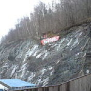 Ekebergskrenten består av ulike lag med alunskifer. Foto: Wikipedia Ekebergskrenten består av ulike lag med alunskifer. Foto: Wikipedia