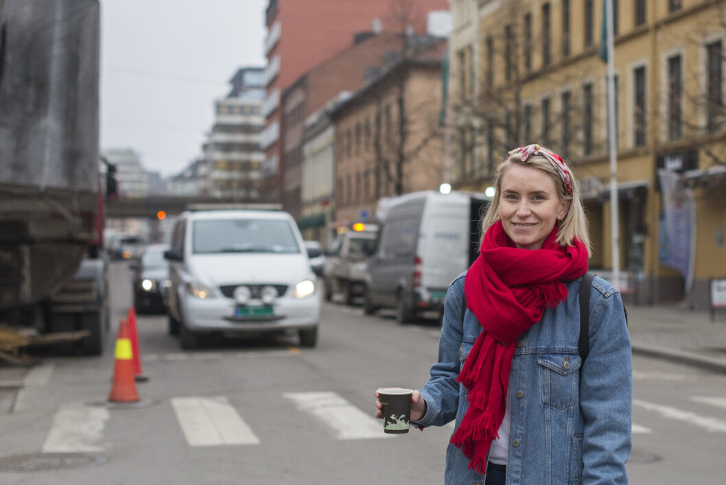 Line Oma (AP) mener Grønland godt kan bli litt mer likt Times Square. Foto: Morten Lauveng Jørgensen Line Oma (AP) mener Grønland godt kan bli litt mer likt Times Square. Foto: Morten Lauveng Jørgensen