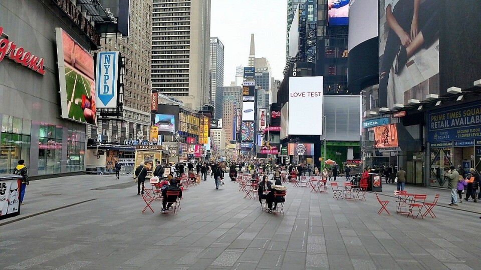 Legendariske Times Square i New York City. Foto: Pixabay