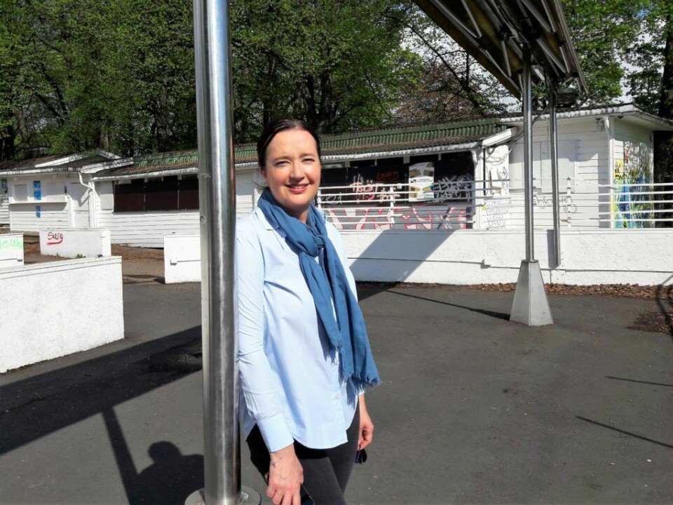 Bydelsutvalgsleder Anne Christine Kroepelien (H) ønsker at bydelen selv overtar forvaltningen av parken på St. Hanshaugen. Foto: Anders Høilund