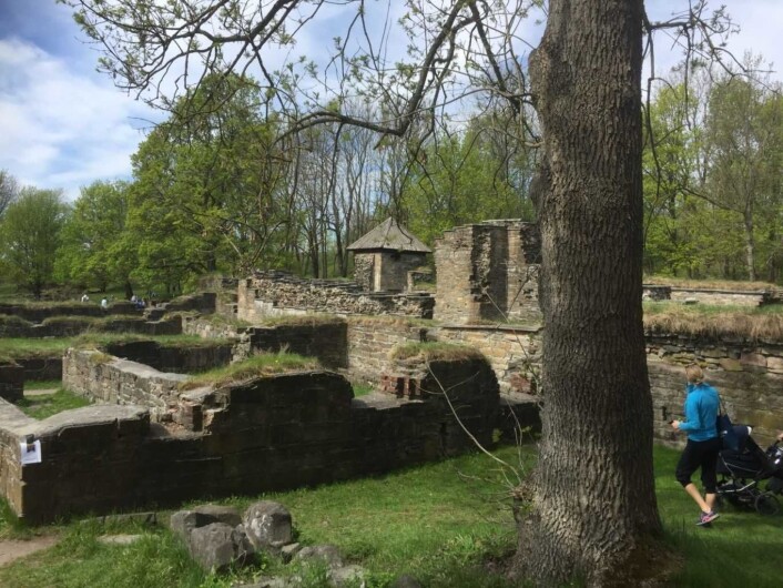 Slik ser klosterruinene ut i dag. Foto: Kjersti Opstad Slik ser klosterruinene ut i dag. Foto: Kjersti Opstad
