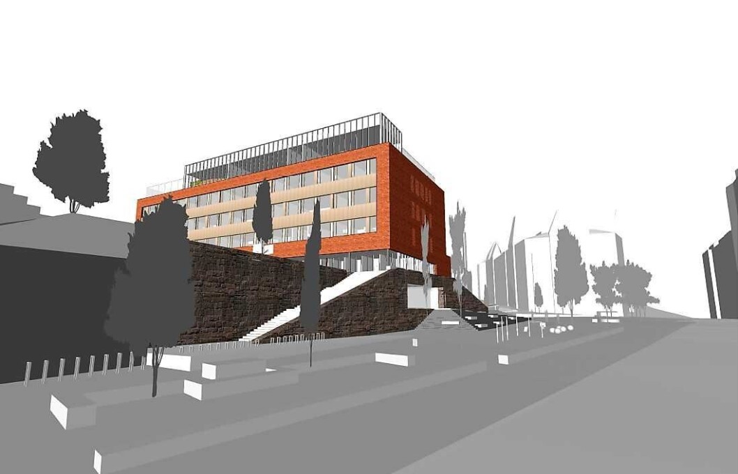 Slik tenker arkitektene seg utseendet på nye Ruseløkka skole. Illustrasjon: GASA Arkitekter Slik tenker arkitektene seg utseendet på nye Ruseløkka skole. Illustrasjon: GASA Arkitekter