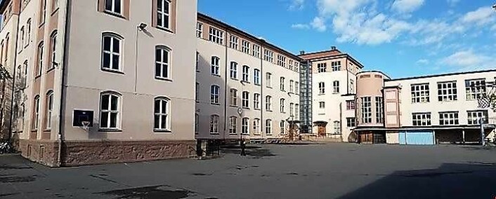Gamle Ruseløkka skole før riving. I løpet av sommeren skal alt dette være jevnet med jorden. Foto: Utdanningsetaten