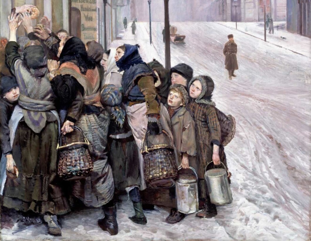 Christian Krohgs maleri, Kampen for tilværelsen. Maleriet henger på Nasjonalmuseet Christian Krohgs maleri, Kampen for tilværelsen. Maleriet henger på Nasjonalmuseet