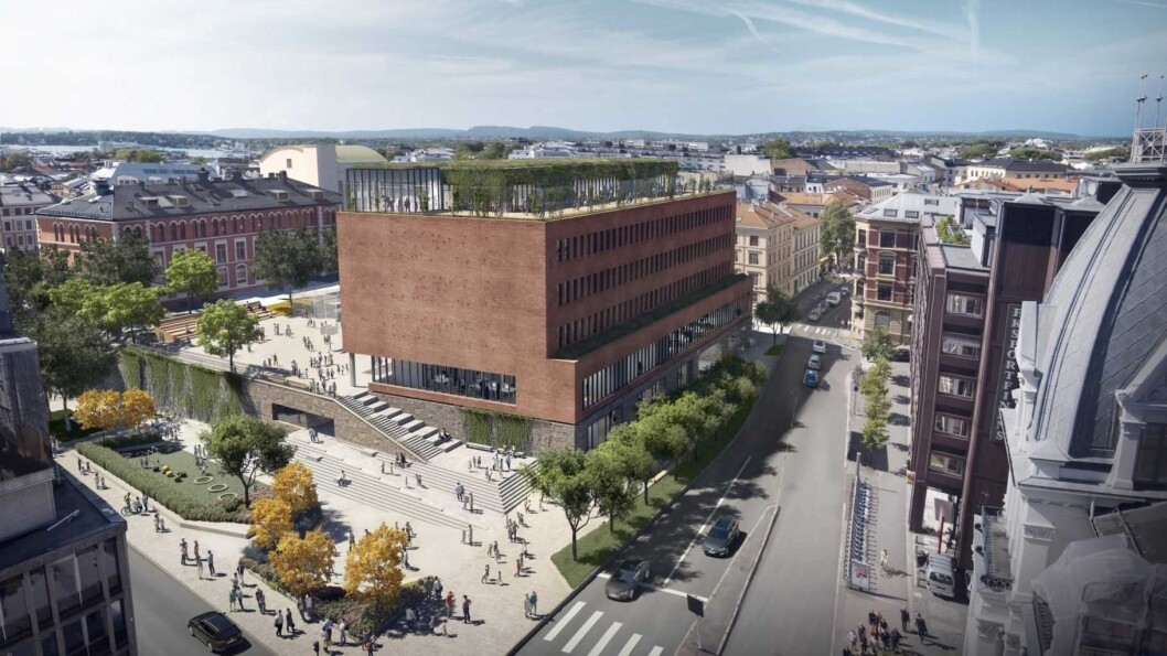 Slik vil nye Ruseløkka skole framstå når den står ferdig. Illustrasjon: GASA Arkitekter Slik vil nye Ruseløkka skole framstå når den står ferdig. Illustrasjon: GASA Arkitekter