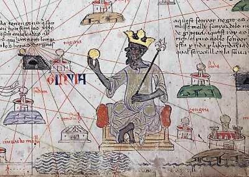 Mansa Musa grunnla det store Mali-kongedømmet. Illustrasjon: Wikimedia Commons