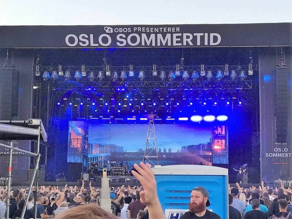50.000 mennesker fylte gode, gamle Voldsløkka på Bjølsen da superstjernen Eminem sto på scenen. Foto: Johannes Hellstrand Frøshaug